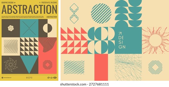 Padrão geométrico abstrato. Modelo de design de capa. Ilustração vetorial para brochura, notebook, bloco de notas, diário, bloco de notas, cartaz ou cartão.