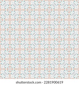 Abstract geometrical pattern with hand drawn decorative elements.