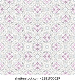 Abstract geometrical pattern with hand drawn decorative elements.