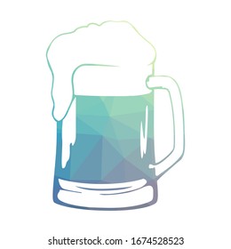 patrón geométrico abstracto dentro del vidrio de la cerveza, vectorial