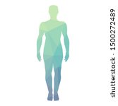 abstract geometrical pattern inside human body, vector