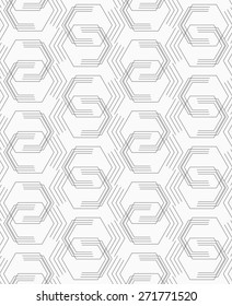 Abstract geometrical pattern. Modern monochrome background.Flat gray with broken hexagons.
