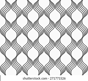 Abstract geometrical pattern. Modern monochrome background.Flat gray with waves forming grid.