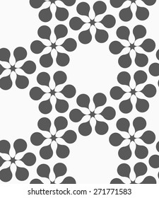 Abstract geometrical pattern. Modern monochrome background.Flat gray with flower forming grid.