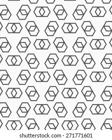 Abstract geometrical pattern. Modern monochrome background.Flat gray with hexagonal infinity shaped.