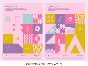 Padrão geométrico abstrato. Design de mosaico. Ilustração vetorial para cartaz, capa, brochura, cartão, apresentação, folheto ou banner.