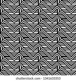 Abstract geometrical pattern with thick lines, a rhombus. Chevron seamless background. Modern graphic texture. Vector illustration.