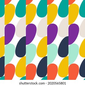 Abstract geometrical pattern. Vibrant colors. Summer vibes. For textile, product application. Vector illustration, flat design