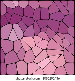 Abstract geometrical pink background consisting of geometric elements arranged on a black background. Vector illustration.