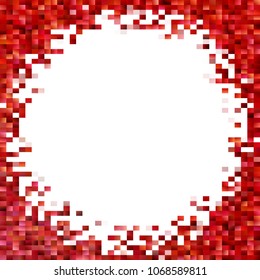 Abstract geometrical rectangle background - modern vector design in red tones with blank space in the middle