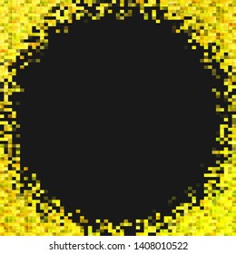 Abstract geometrical rectangle background - modern vector design in yellow tones with blank space in the middle