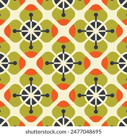 Abstract Geometrical Retro Pattern Wallpaper