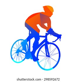 Abstract Geometrical Road Bicycle Rider