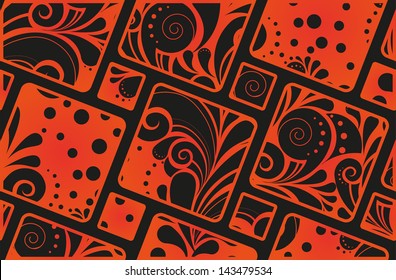 Abstract geometrical seamless ornament