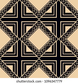 abstract geometrical seamless ornamental pattern vector illustration