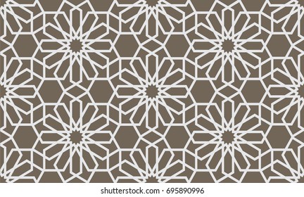 Abstract geometrical seamless pattern in Arabian style. Vector background. Islamic texture,graphic arabic pattern