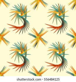 Abstract geometrical seamless pattern with chines motifs.