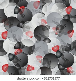 Abstract geometrical seamless pattern with circles.