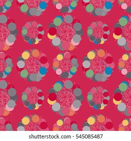 Abstract geometrical seamless pattern with circles.