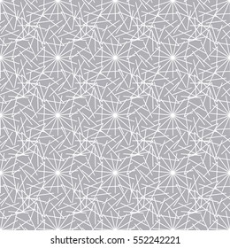 Abstract geometrical seamless pattern with effect symmetrical  shapes.