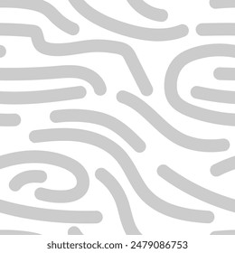Abstractas patrón geométrico sin fisuras. Fondo de líneas onduladas simples. Vector de color gris para el Fondo de pantalla, papel de embalaje, textil, impresión. Estampado de Formas geométricas de moda. Formas orgánicas