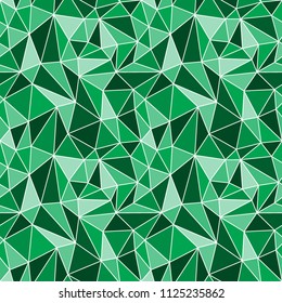 Abstract geometrical seamless pattern. Green triangles. Vector illustration.