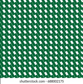 Abstract geometrical seamless pattern with rectagles. Green checked vector background.