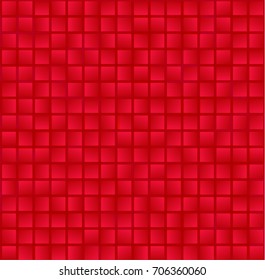 Abstract geometrical seamless pattern with rectagles. Red and pink light checked background.