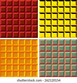 abstract geometrical seamless pattern set