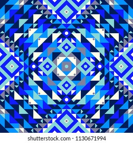 Abstract geometrical seamless pattern in tribal  style, ethnic illustration.