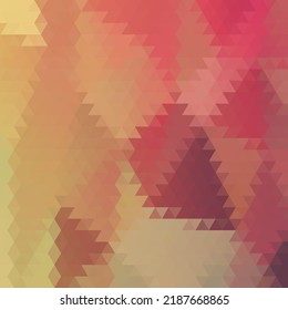 Abstract geometrical seamless pattern. Vector triangle ornament with rose and gold colors. Simple texture, print.