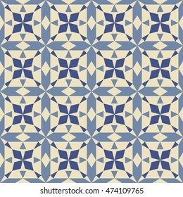 Abstract geometrical seamless pattern in vintage colors. Vector illustration