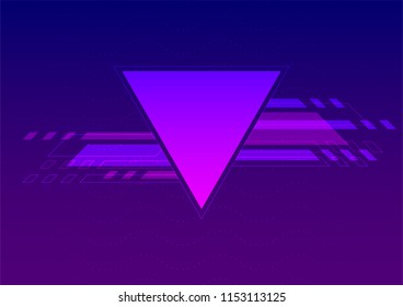Abstract geometrical shapes on gradient background with dotted stripes