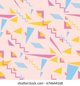 Abstract geometrical shapes seamless pattern background