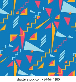 Abstract geometrical shapes seamless pattern background