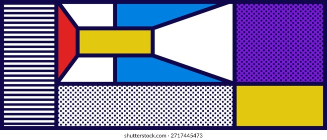 Abstract Geometrical Shapes with Texture Overlap