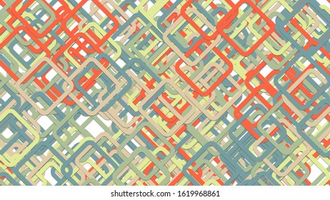 Abstract geometrical square background. Vector illustration from rounded squares with shadow effect