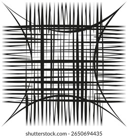 Abstract geometrical star. Complex angular composition. Vector decorative illustration. Symmetrical pointed ornament.