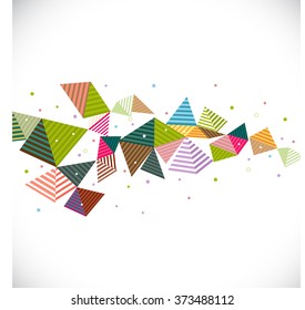abstract geometrical strip with creative line and triangle graphic concept and decoration, vector illustration