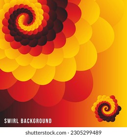 Abstract geometrical swirl background in vector for social media or printing