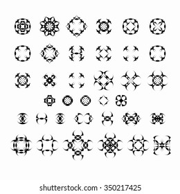 abstract geometrical symbol - vector simple pattern, a set of variations