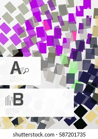 Abstract geometrical texture with infographic options. Vector template background for print workflow layout, diagram, number options or web design banner