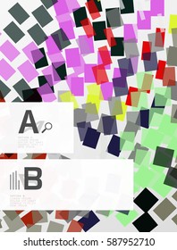 Abstract geometrical texture with infographic options. Vector template background for print workflow layout, diagram, number options or web design banner