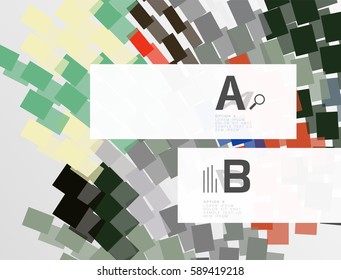 Abstract geometrical texture with infographic options. Vector template background for print workflow layout, diagram, number options or web design banner
