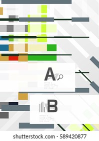 Abstract geometrical texture with infographic options. Vector template background for print workflow layout, diagram, number options or web design banner
