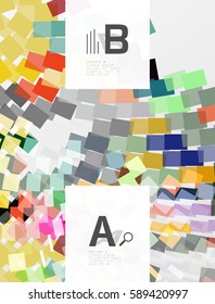 Abstract geometrical texture with infographic options. Vector template background for print workflow layout, diagram, number options or web design banner