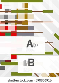 Abstract geometrical texture with infographic options. Vector template background for print workflow layout, diagram, number options or web design banner