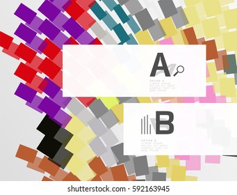 Abstrakte geometrische Textur mit Infografik-Optionen. Vektorgrafik-Vorlagenhintergrund für das Layout, das Diagramm, die Zahlenoptionen oder den Webdesign-Banner