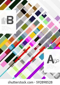 Abstract geometrical texture with infographic options. Vector template background for print workflow layout, diagram, number options or web design banner