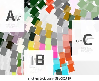 Resumen de textura geométrica con opciones infográficas. Fondo de plantilla de vector para diseño de flujo de trabajo de impresión, diagrama, opciones de número o banner de diseño web